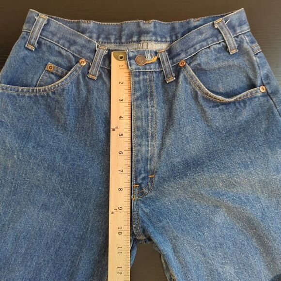 Vintage 60s/70s Straight Leg Denim Western Blue Jeans Talon Zipper 30x30 - Picture 16 of 16